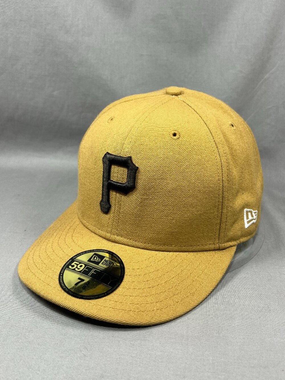 Pittsburgh Pirates New Era 59fifty Fitted Hat 7 3/8 MLB Yellow Gold Black P Cap